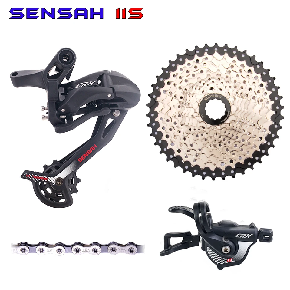 SENSAH RX SHIMANO M6000 11 скоростной переключатель Schaltwerke 42t 46t Kassette/kettentisan YBN X10 kette Groupset PCR