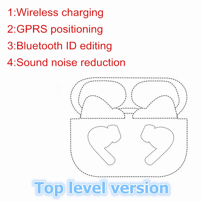 MX Air 3nd Pro беспроводные наушники Новые Bluetooth, GPRS наушники tws шумоподавление наушники для iphone Android IOS мобильный телефон - Цвет: Top