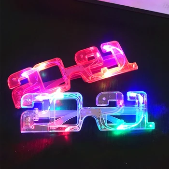 

3D Glowing Virtual 2021 Glowing Glasses 12 Pairs for Kids Adult LED Glasses Multicolor Party 12 Pairs Carnival Light up Glasses