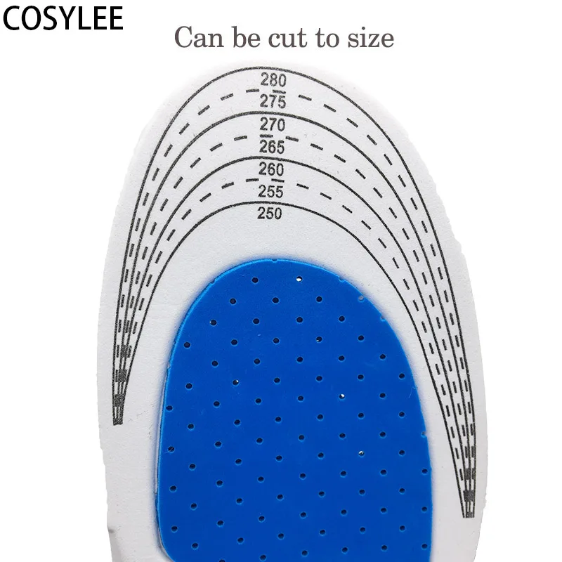 Sport Running Silicone Gel Insoles for feet Man Women for shoes sole orthopedic pad Massaging Shock Absorption arch support