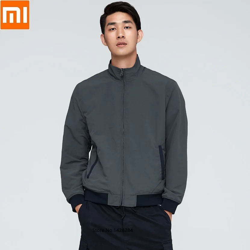 Xiaomi хлопковая модная Двусторонняя ветрозащитная осенне-зимняя мужская Куртка Harajuku ветровка пальто на молнии куртка