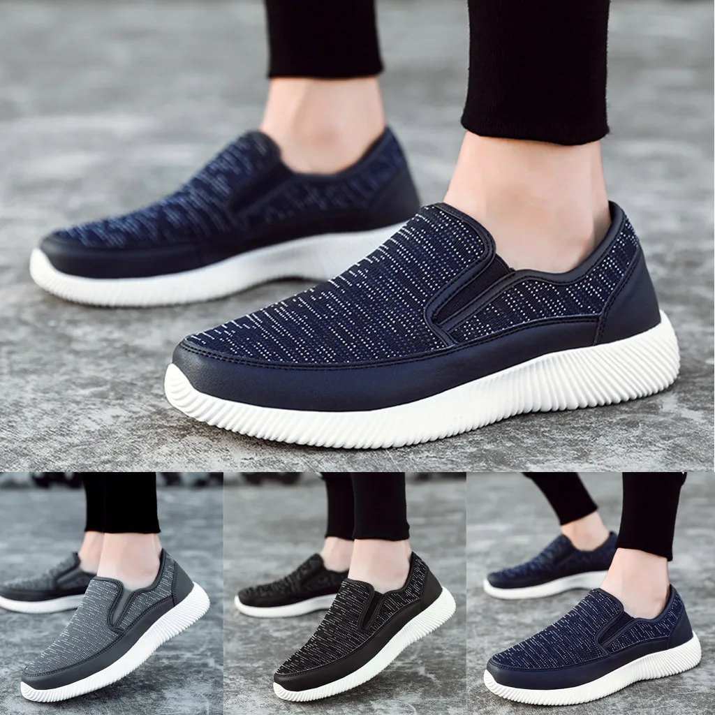 KANCOLLE Fashion Men Outdoor One-Legged Lazy Breathable Shoes Comfortable Soft Sneakers Athletic Tourist Shoes Leisure Shoes1217
