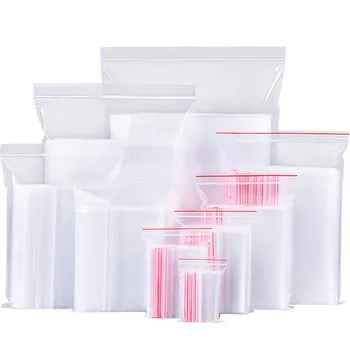 

100 Grip Protective Storage Reusable Zip Lock Bag Multipurpose Self Seal Resealable Packaging PE Easy Apply Home Universal Clear