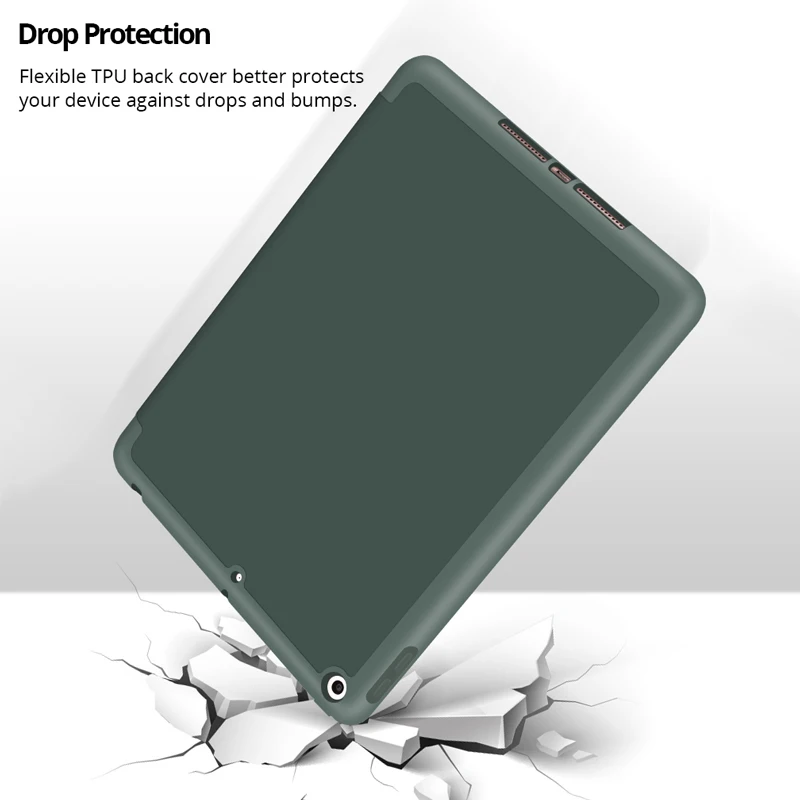 Case for 2019 iPad 10.2 7th 2018 2017 9.7 Mini 4 5 2020 Pro 11 10.5 Air 3 Smart Cover with Pencil Holder iPad 5th 6th Generation-3
