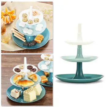 

Creative Detachable Three Layers Fruit Snack Tray Wedding Snack Texture Pastry Trim Plate Gold Marble Tray Storage Dessert P5I6