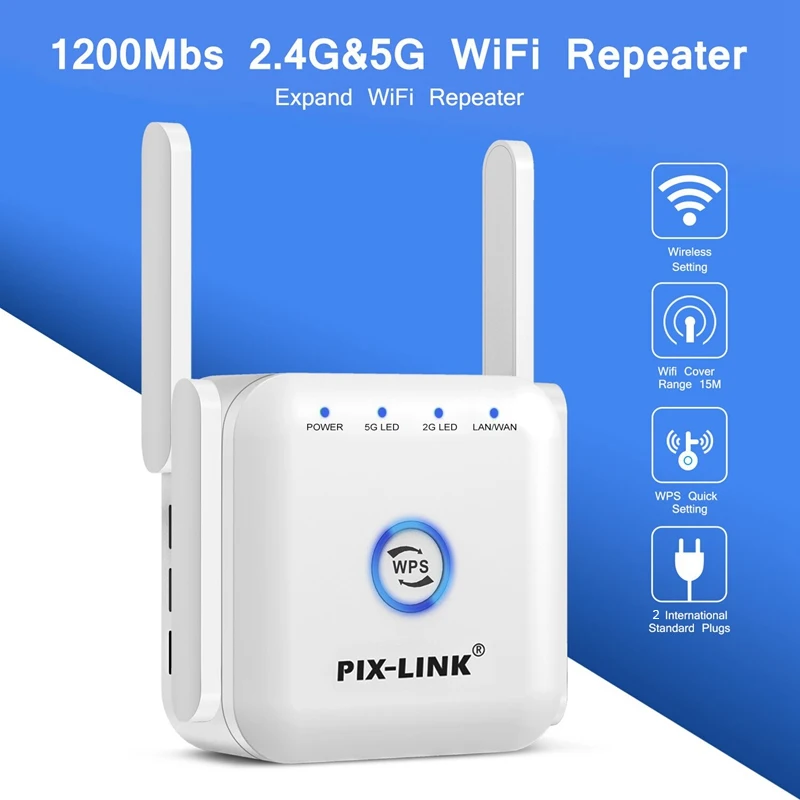 best wifi 6 mesh router PIXLINK 5G WiFi Repeater Bộ Khuếch Đại 5Ghz Tầm Xa Bộ Mở Rộng 1200M Không Dây Tăng Áp Wi-Fi Nhà Tín Hiệu Internet bộ Khuếch Đại wireless internet signal booster