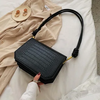 

2020 New Fashion Stone Pattern PU Leather Crossbody Bags For Women Handbags and Purses Pearl Handle Shoulder Messenger Bag Sac