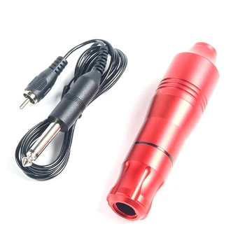 

Red Professional Rotary Tattoo Machine Pen Powerful Silent Motor Eyebrow Lip Eyeliner Permanent Makeup Tattoo RCA Interface