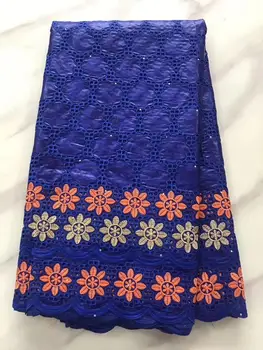 

Top Quality Perforated African Bazin Riche Fabric with Stone Embroidered Hollow Out Basin Lace 5Yards Patchwork Fabric for Dress