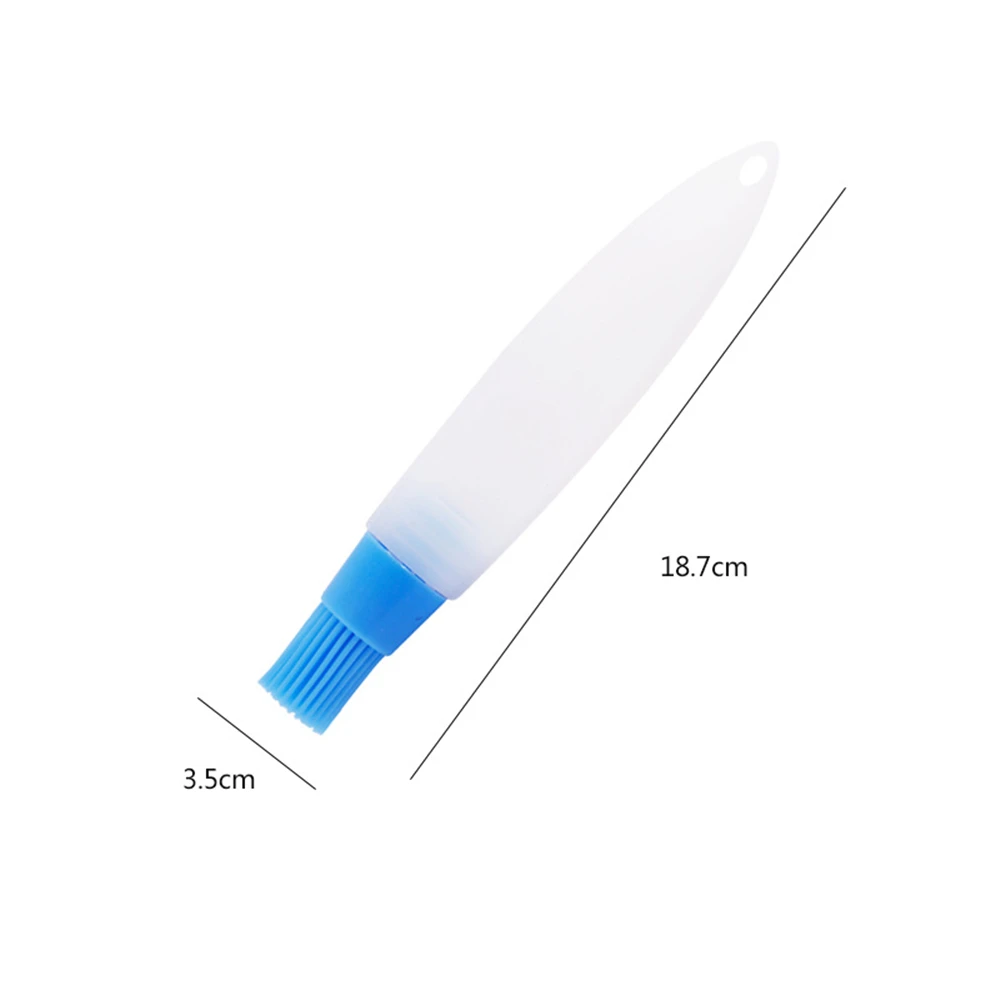 random color of 1Pcs Силиконовая щетка для масла с бутылкой для масла, высокотемпературный инструмент для барбекю, масляная щетка для выпечки блинов/щетка для контроля масла - Цвет: random color of 1Pcs