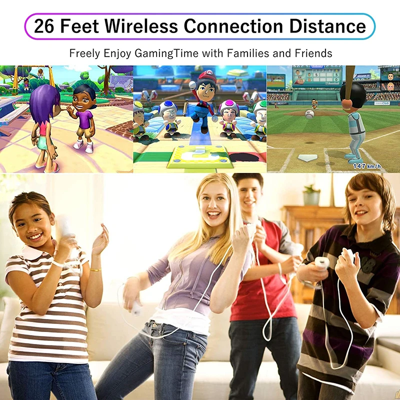 2 in 1 Wireless Remote Controller for Nunchuk Nintendo Wii Built-in Motion Plus Gamepad with Motion Sensor Silicone Case