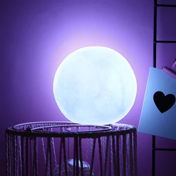 

New year christmas Silicone white moon shape decorative lights children's room layout moon night light