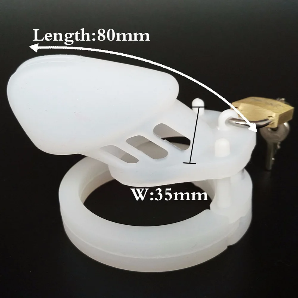 White Short Only Degree Rode в скандинавском стиле силиконовый мужской пояс целомудрия Cb600 cynominium кольцо набор J клетка секс-товары для взрослых - Цвет: White Short