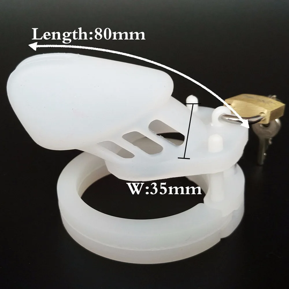 Only Degree Rode в скандинавском стиле силиконовый мужской пояс целомудрия Cb600 cynominium кольцо набор J клетка секс-товары для взрослых - Цвет: White Short
