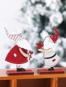 

2Pcs Wood Ornaments Small Tree Hanging Pieces Wooden Creative Pendants Elk Cabin 2020 New Christmas Festival Holiday Decorations