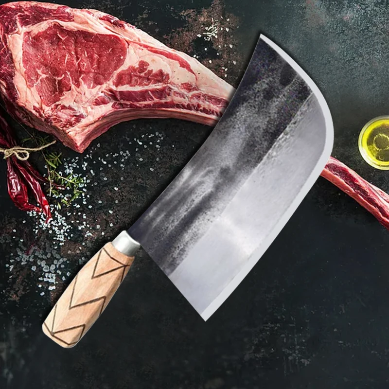 Ceny 8 Cal kute ręcznie ze stali wysokowęglowej nóż do krojenia rzeźnik mięso z kości kurczaka narzędzia kuchenne chiński szef kuchni nóż do krojenia kości