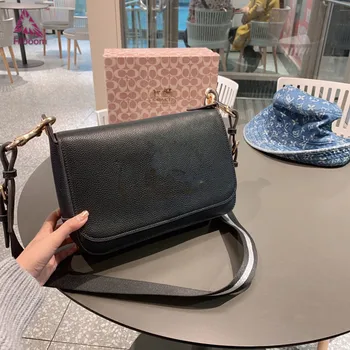 

Hiboom 2020 split leather Co luxury brands bags crossbody shoulder bag for women Flap small bag