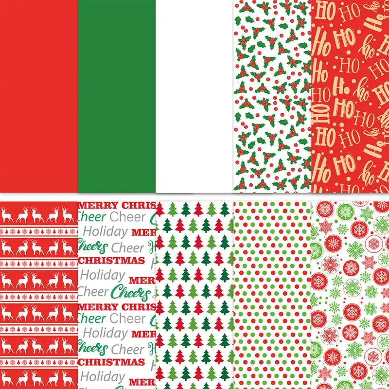 

Yardwe 150pcs Christmas Tissue Paper Assortment Wrapper Paper Sheets for Holiday Festival Gift Flower Packaging
