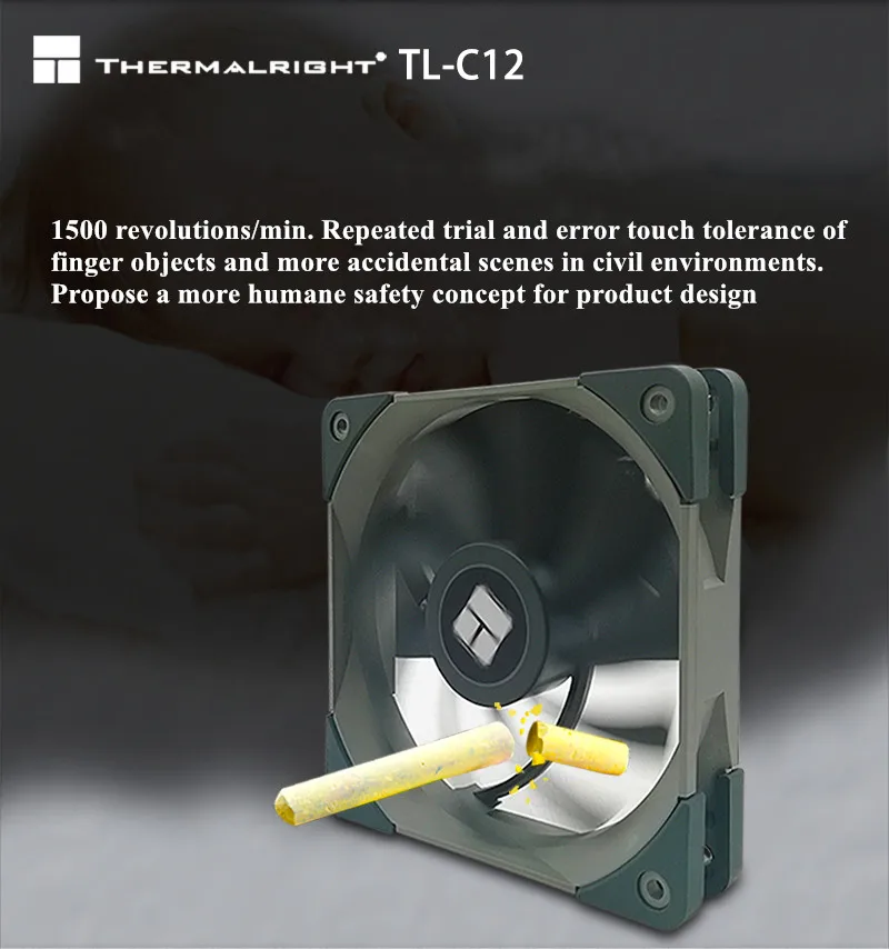 Thermalright TL-C12 TL-C12R 120mm computador caso ventilador