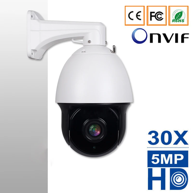 

30X Zoom H265 H264 PTZ POE Camera 5MP 2MP Outdoor IP Camera HD 1080P Onvif Mini CCTV Security Dome Camera With NVR