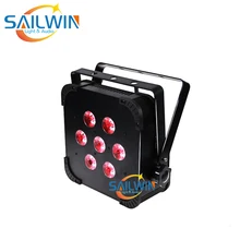 16X лот, хит, Quad, 7*10 Вт, RGBA/RGBW, 4в1, DMX512, светодиодный, плоский, Par Светильник, беспроводной, светодиодный, Par, может для сцены, DJ, Клубные, вечерние