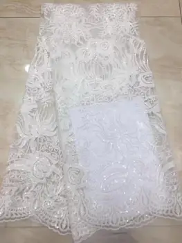 

Silver Sequined Embroidered Net Lace African Indian Women Bride Or Bridesmaid Laces Flower Sequins Style Senegal Mesh MaterialX