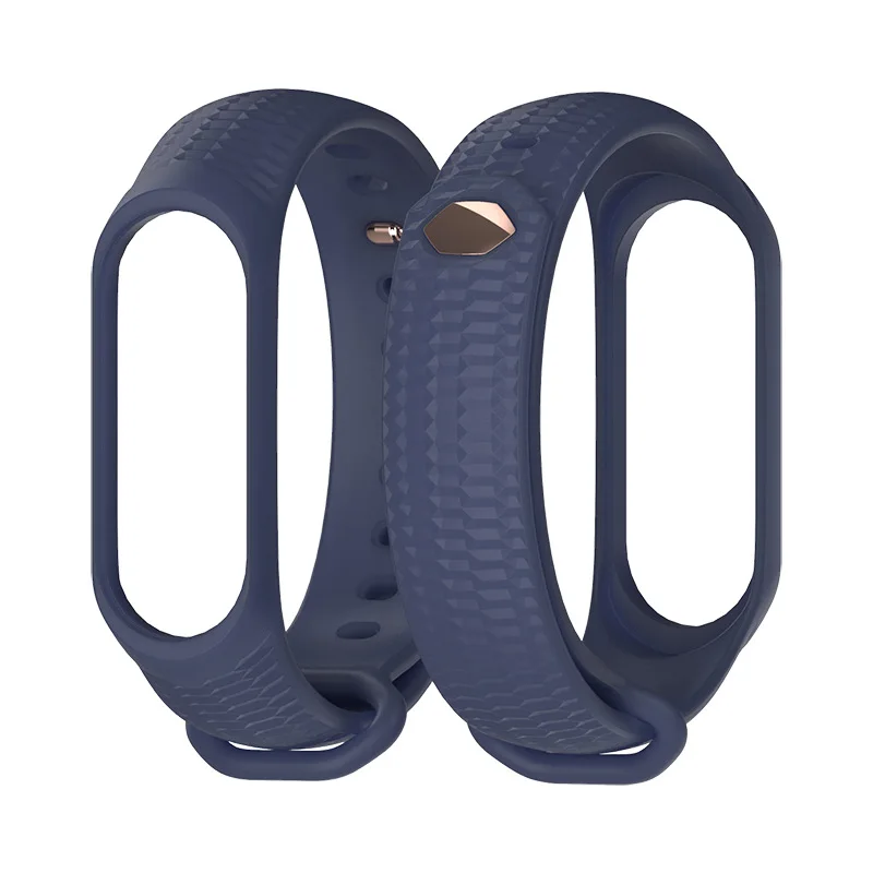 Dark blue mi jobs ремешок для mi band 4 Силиконовый ремешок для Xiaomi mi Band 4 браслет Aurora ремни для Xiaomi mi Band 3 - Color: Dark blue