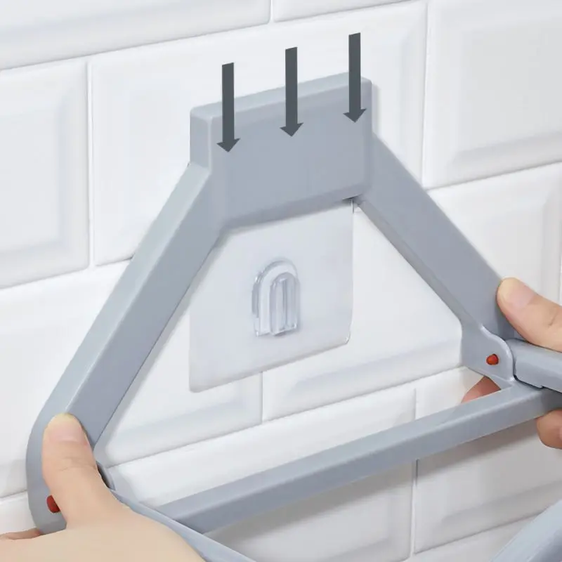 

Wall- Mounted Foldable Storage Rack For Washbasin Easy Installation Nail-Free In Toilet