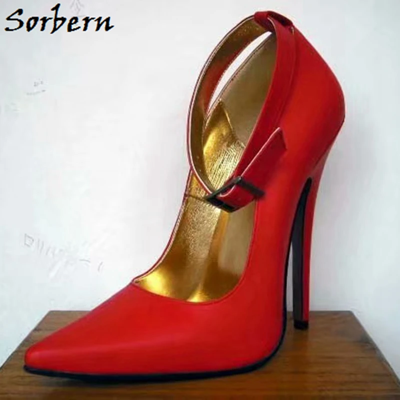 Sorbern/туфли-лодочки с ремешком на лодыжке; женские туфли-лодочки на высоком каблуке-шпильке с острым носком; женские офисные туфли из натуральной кожи; Новинка года