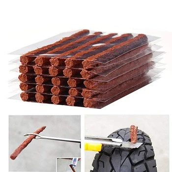 

5PCS Tubeless Tire Repair Tools Strips Stiring Glue For Tyre Puncture Emergency Car Motorcycle Bike Tyre Repairing 100mmx6mm
