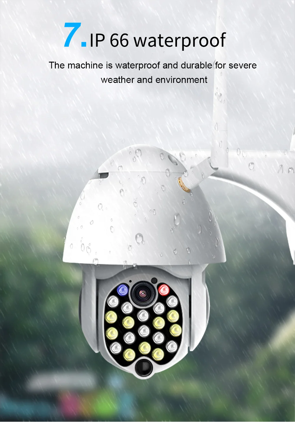 Câmera ao ar Plus à Prova Água para a Segurança em Casa 3mp sem Fio Jiange Wi-fi Zoom Livre Leds 1080 p - Ptz Inteligente Ycc365 Dwaterproof 21 11 21 leds 1080 p 3mp sem fio