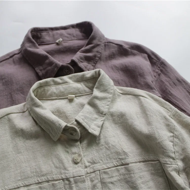 New Autumn Children Long Sleeve Shirts Korean Style Baby Boys Cotton Linen Tops Toddlers Kids Casual Shirts