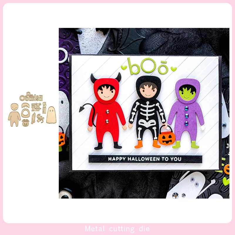 

Halloween Ghosts Dolls Metal Cutting Dies for DIY Scrapbooking Photo Album Decorative Embossing Paper Card Crafts Die Cut 2019