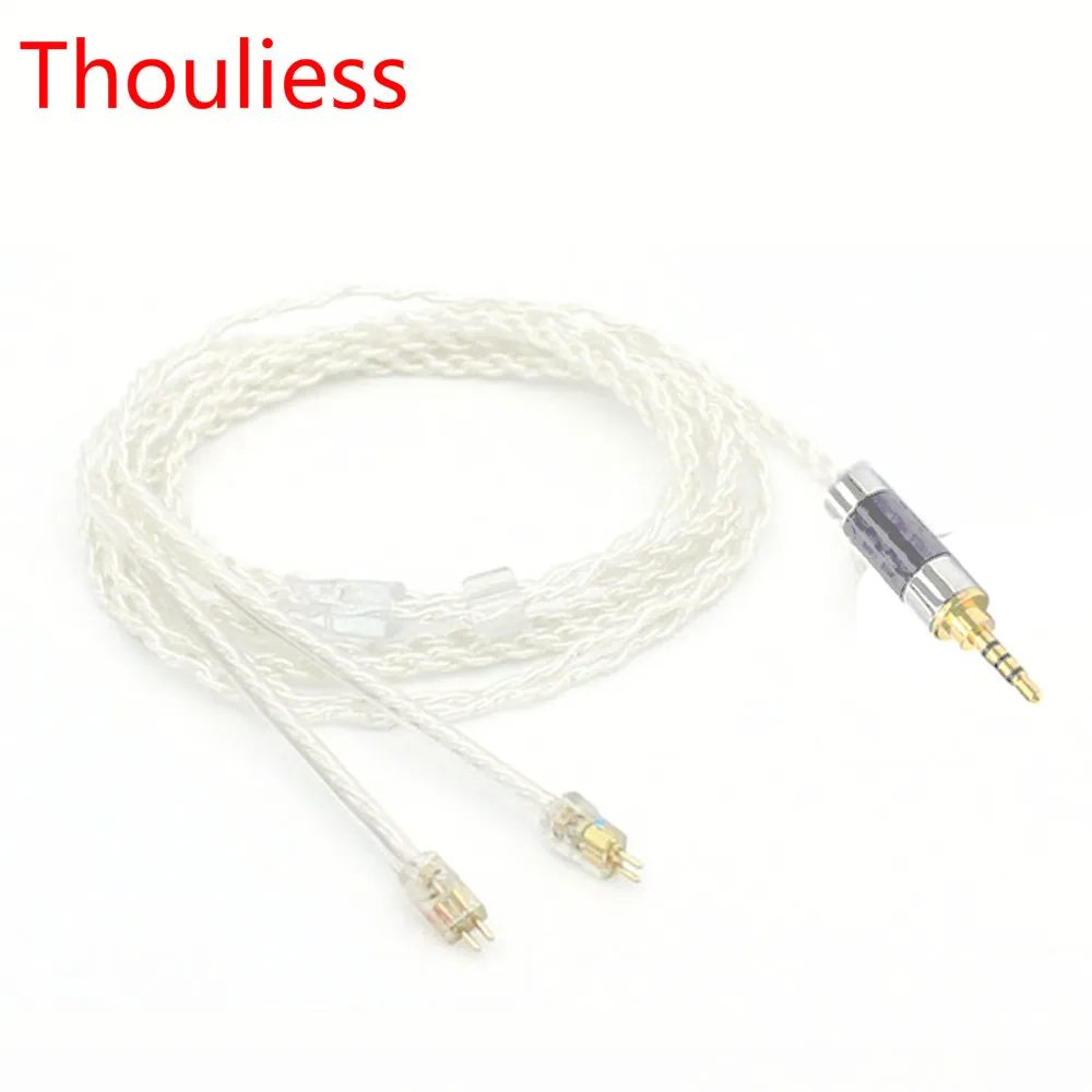 

Thouliess HIFI 1.2m Single crystal Silver 0.78mm 2 Pin Replacement Cable for Weston TFZ 1964 w4r um3x es3 es5 Earphone Cable