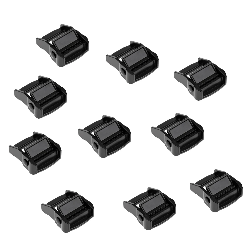 

10 Pieces 38mm Roof Rack Tie Down Straps Cam Buckle for Webbing Max Load 500kg Luggage Kayak Board Surf
