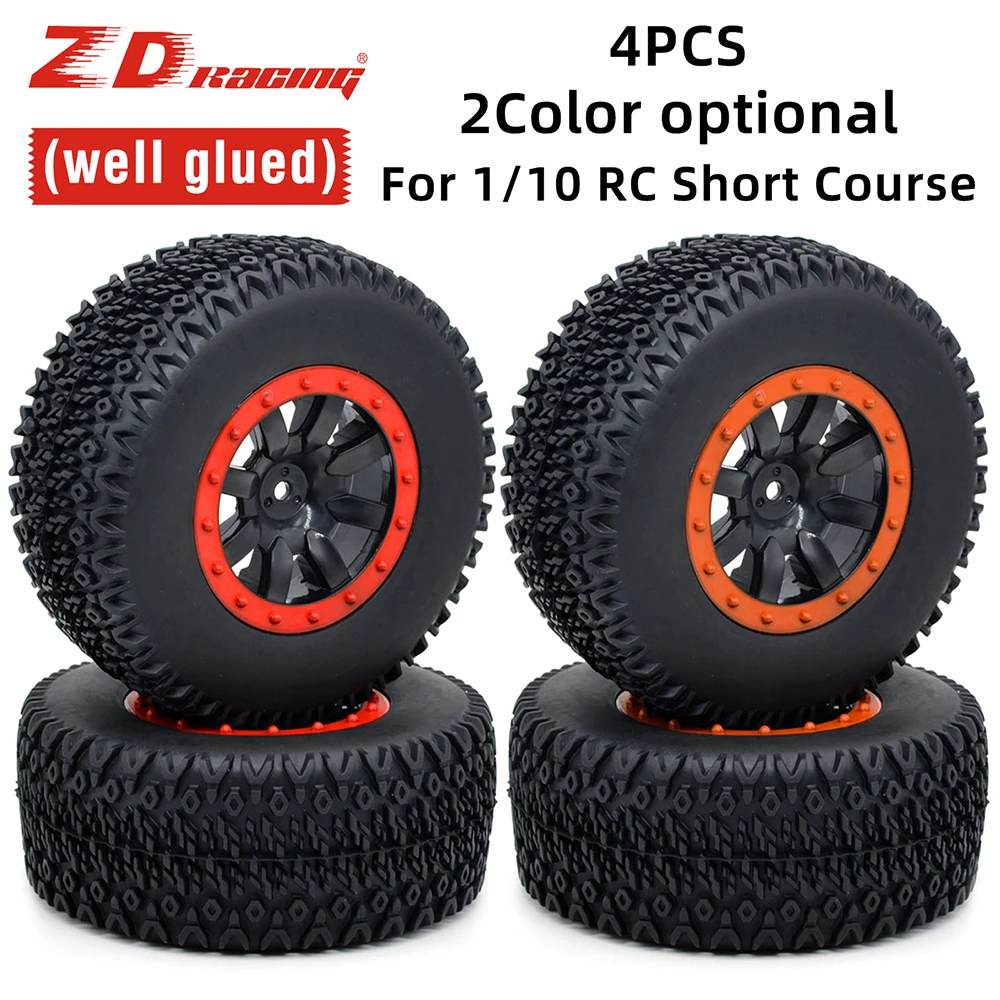 4PCS 110mm RC Car Rubber Tires Wheel for 1/10 Short Course Truck Traxxas Slash 