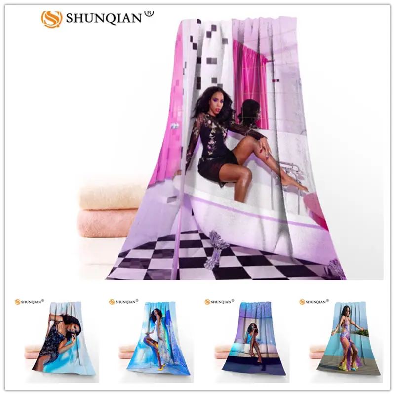 Custom Kelendria Kelly Rowland 35x75cm Face Towels Facecloth Bamboo Fiber Washcloth Quick drying Sports Towel