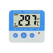

Digital Thermometer Hygrometer Indoor Household Temperature Detection Instruments LCD Display Sensor Probe Weather Station