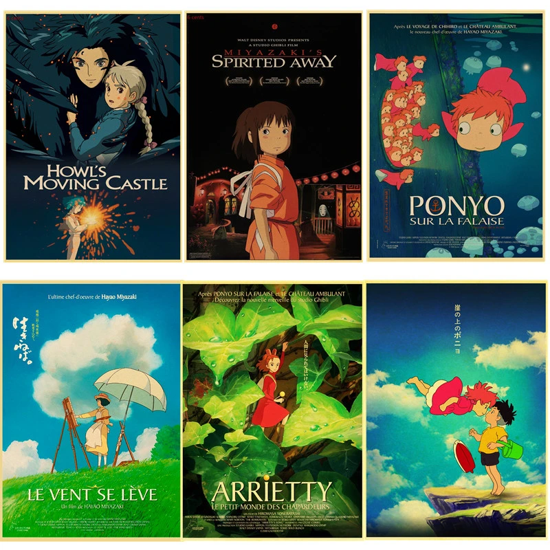 Anime Collection Hayao Miyazaki Shinkai Makoto Works My Neighbor Totoro  Spirited Away Your Name Anime Bedroom Decor Posters|Vẽ Tranh & Thư Pháp| -  AliExpress