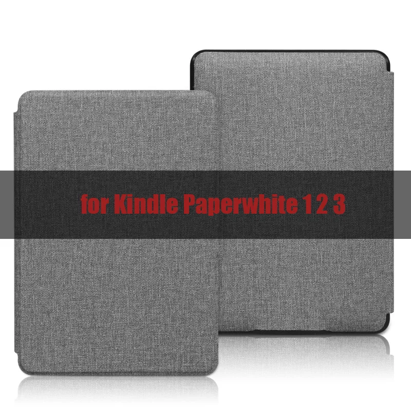 Умный чехол для Kindle 558 958 1499, ультратонкий Магнитный чехол из искусственной кожи 6 дюймов для Kindle Paperwhite 1/2/3/4 - Цвет: Grey-3