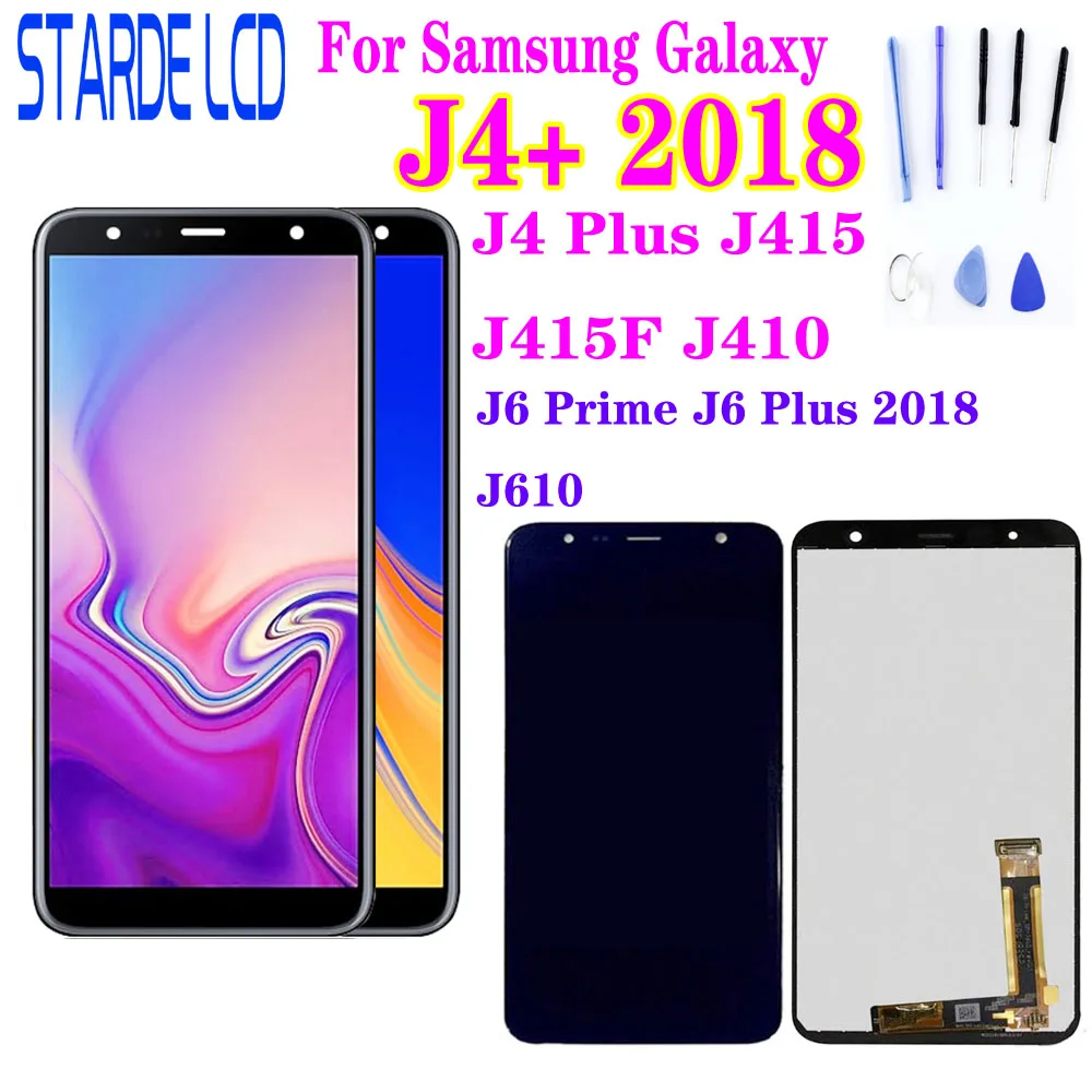 Для samsung Galaxy J4+ J4 Plus J415 J415F J410 J6 Prime J6 плюс J610 ЖК-дисплей Дисплей Сенсорный экран J4 J400 ЖК-дисплей