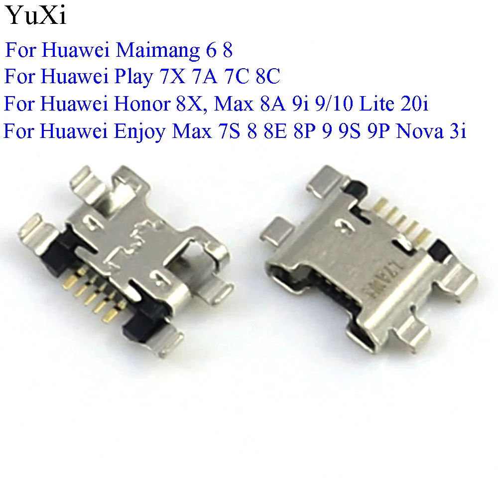 YuXi 30 шт. для Huawei Y6 Prime 2018 /Y6 Honor 7A Y7 /Y7 micro usb зарядный разъем штепсельная вилка