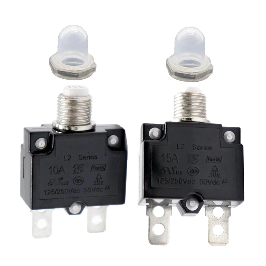 Пара 125/250 В AC 15A/10A переключатель кнопка сброса автоматический выключатель защита от перегрузки