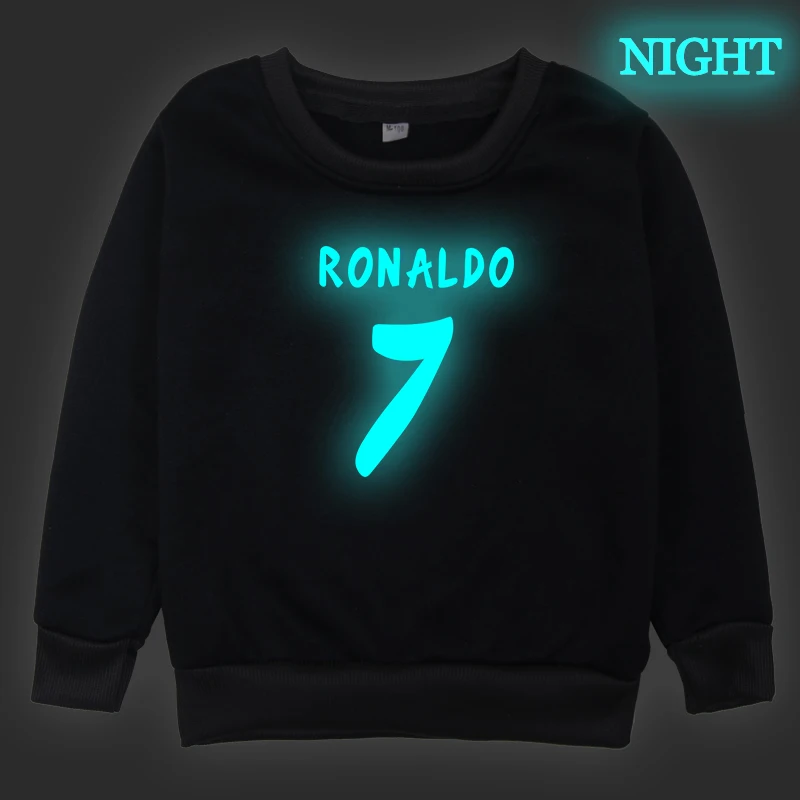 Пуловер с принтом Ronaldo Messi; свитер; сезон осень-зима; Детский свитер; пальто с длинными рукавами для мальчиков и девочек; детский пуловер; одежда - Цвет: 009
