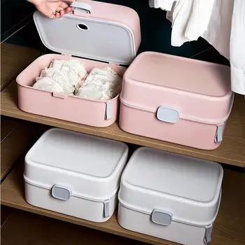 

Portable Household Travel Underwear Storage Box Multi-function Folding Underwear Storage Case With Compartment Underwear Socks