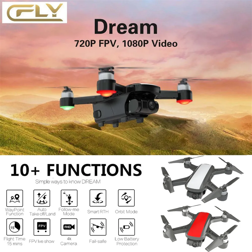 C-Fly DR-EAM gps WI-FI с видом от первого лица 2 Ось Gimbal 4k 1080P HD Камера оптический Fl-ow Дрон Карманный вертолет набор для сборки дрона модели самолета