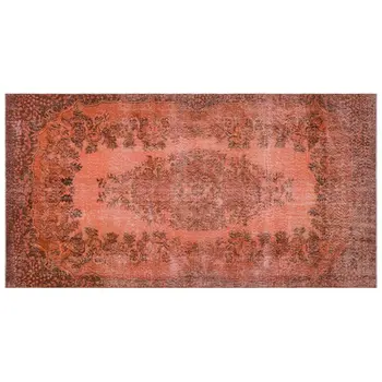 

Handmade Orange Vintage Overdyed Turkish Area Rug 165x311 Cm-5'5''X10'2''
