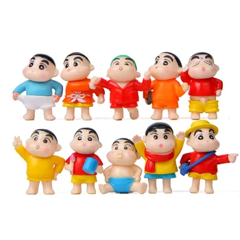 

10PC/Set Crayon Shin-chan Model Cake Decorations Mini PVC Figurine Crafts Garden Figure Ornament DIY Micro Landscapes