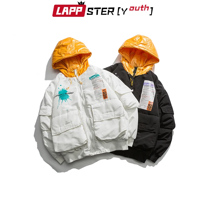 LAPPSTER-Молодежная мужская уличная одежда, хип-хоп зимние куртки, толстые мужские хип-хоп Харадзюку корейские модные пальто, дизайнерская парка