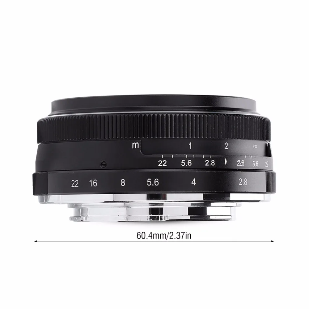 MEIKE 28 мм F2.8 APS-C объектив с ручным фиксированным фокусом Для беззеркальных камер Fuji X Mount для портретов пейзажа натюрморта